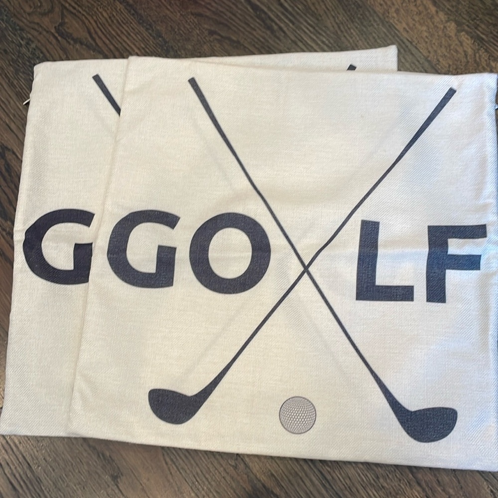 2 golf pillow covers